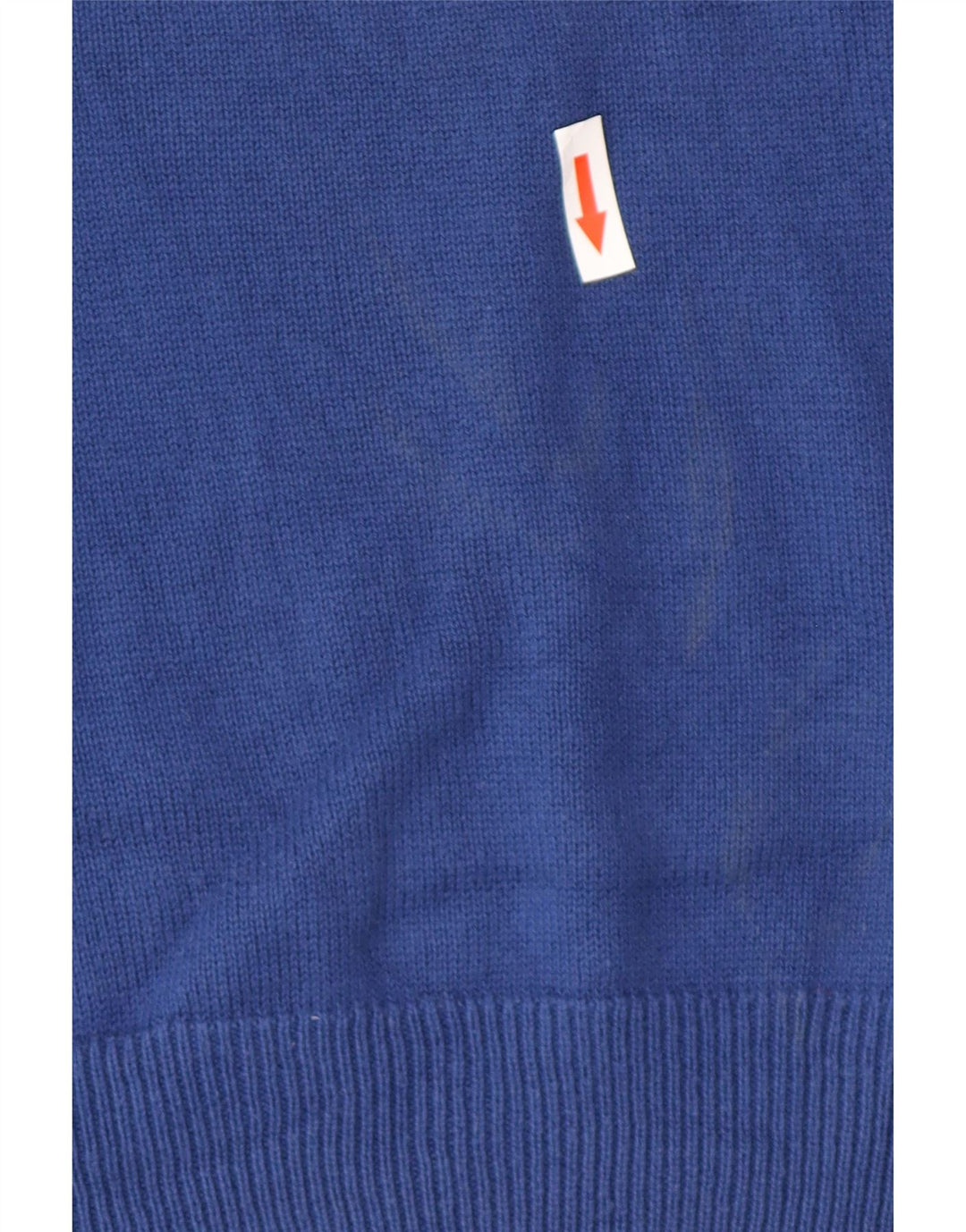 Marks & Spencer Herren-Pullover, reguläre Passform, V-Ausschnitt, Größe L, Blau, Baumwolle