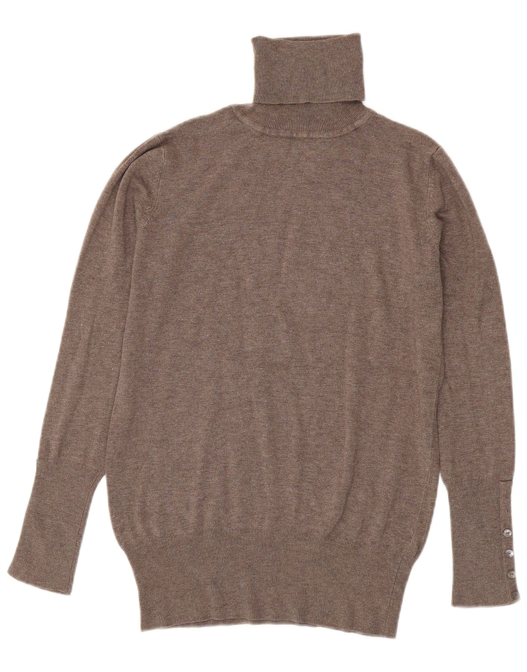 Rollkragenpullover für Damen von Zara, Gr. 14, groß, braun, Viskose