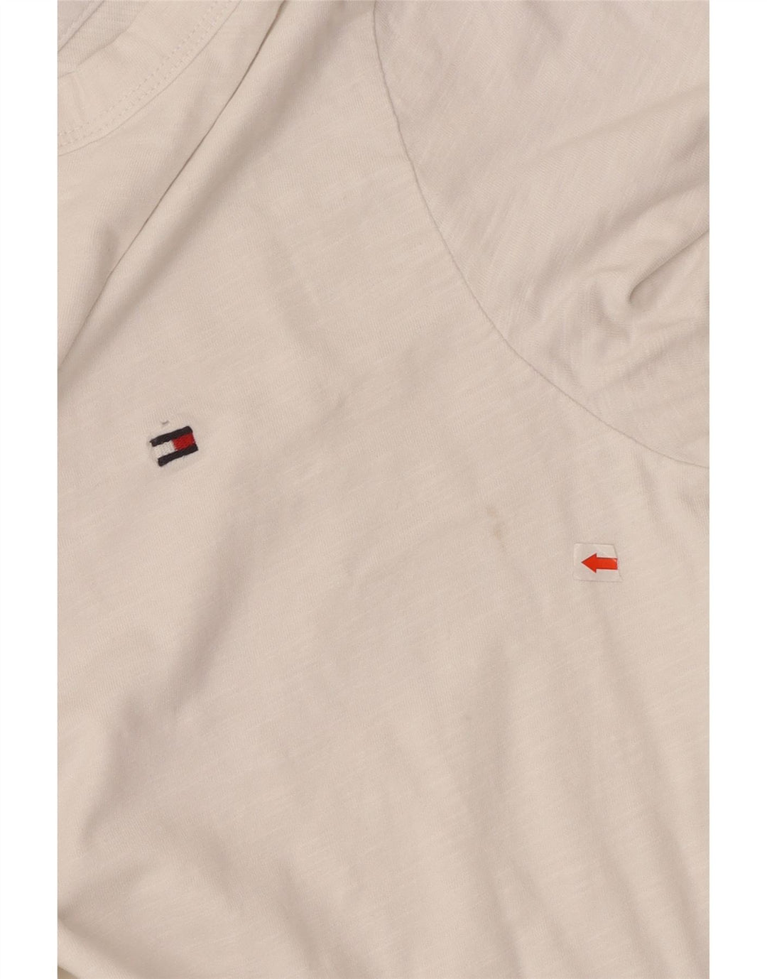 Tommy Hilfiger Herren-T-Shirt mit normaler Passform, Größe S, weiße Baumwolle