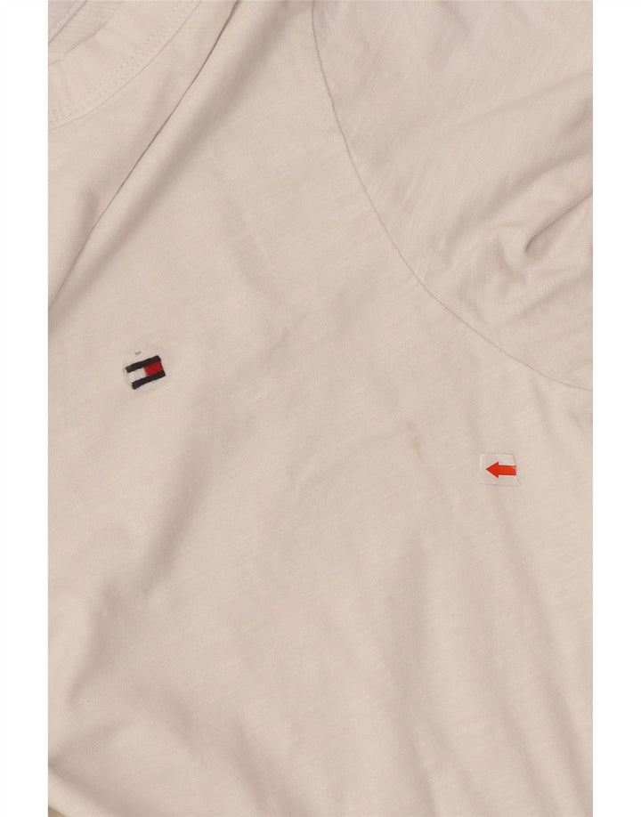 Tommy Hilfiger Herren-T-Shirt mit normaler Passform, Größe S, weiße Baumwolle