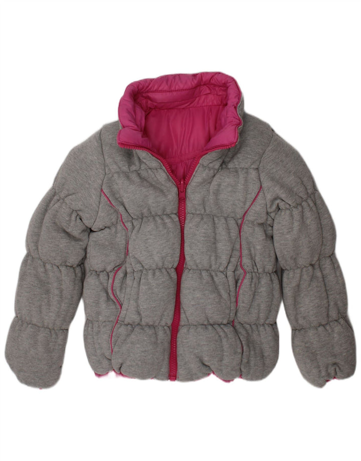 Dkny Girls Hooded Reversible Wattierte Jacke 4–5 Jahre Rosa Polyester