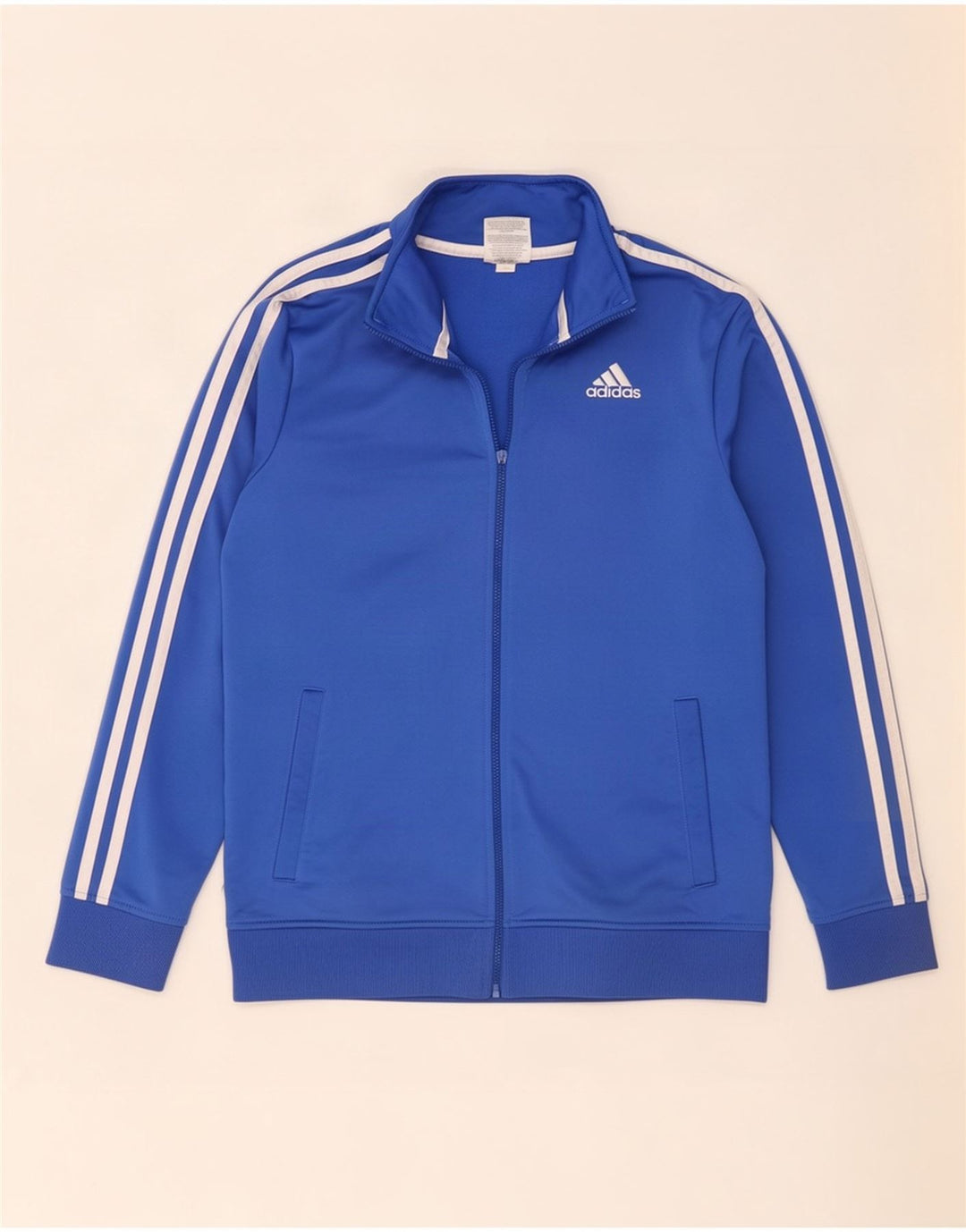 Adidas Jungen Grafik-Trainingsanzug-Top-Jacke, 14–15 Jahre, groß, blaues Polyester