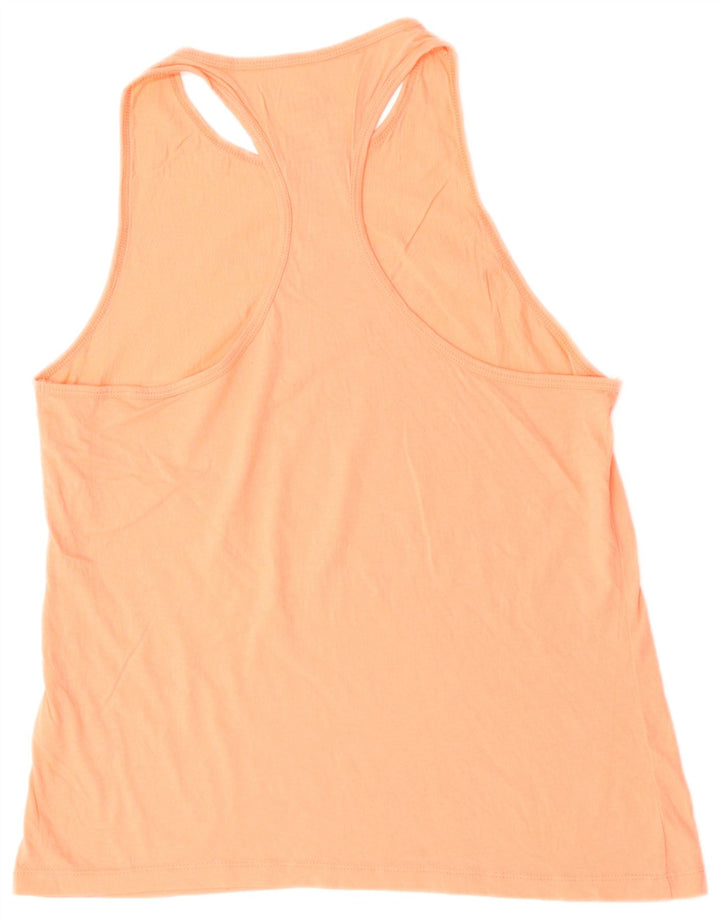 Reebok Womens Graphic Vest Top UK 16/18 Large Orange Baumwolle