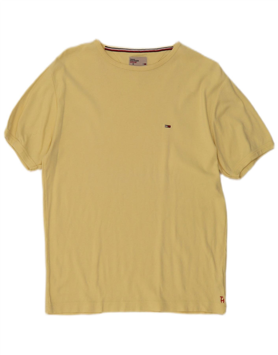 Tommy Hilfiger Herren T-Shirt Top mittelgelbe Baumwolle