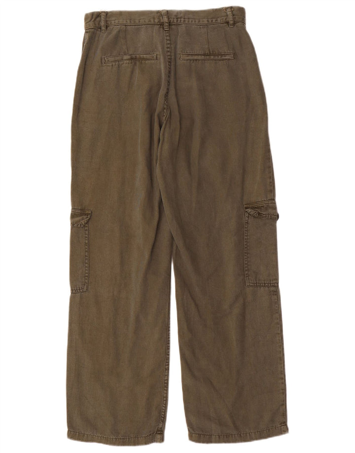 Gerade Cargohose für Damen von Zara, Größe S, W26, L27, Khaki