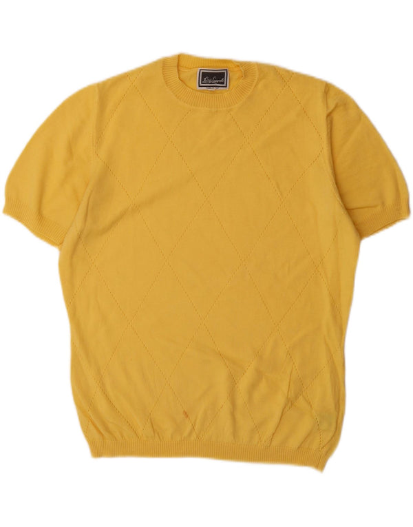 Luisa Spagnoli Damen Pullover mit Rundhalsausschnitt, UK 14, Mittelgelb