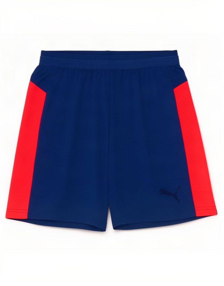 Puma Herren-Sportshorts, klein, blaues Farbblock-Polyester