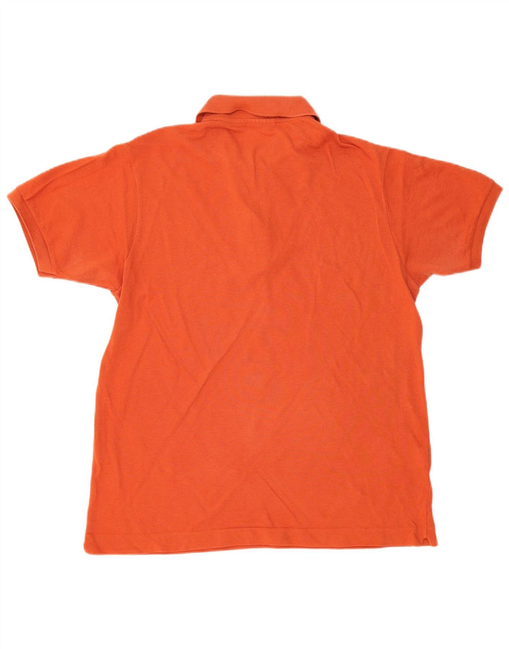 LACOSTE Mens Polo Shirt Size 3 Small Orange Cotton