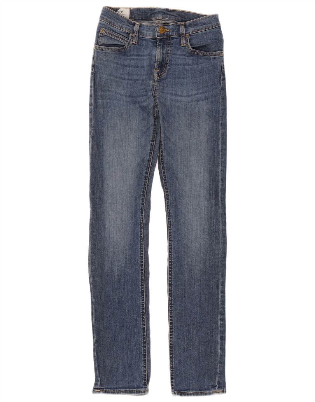 Lee Damen Jade Slim Jeans W27 L33 Blaue Baumwolle
