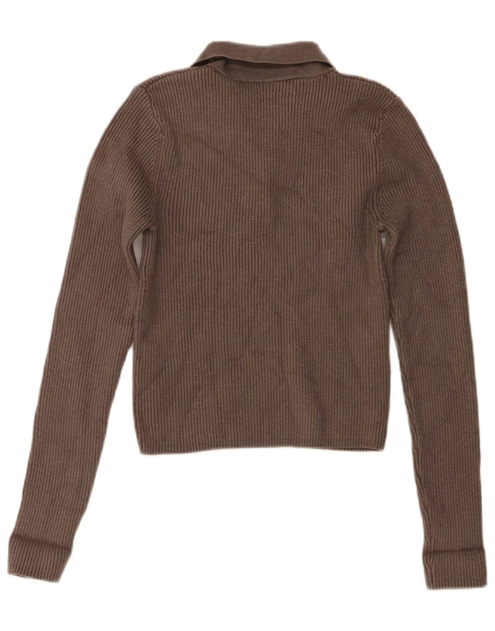 Zara Damen Rollkragenpullover Pullover UK 12 Mittelgraue Viskose