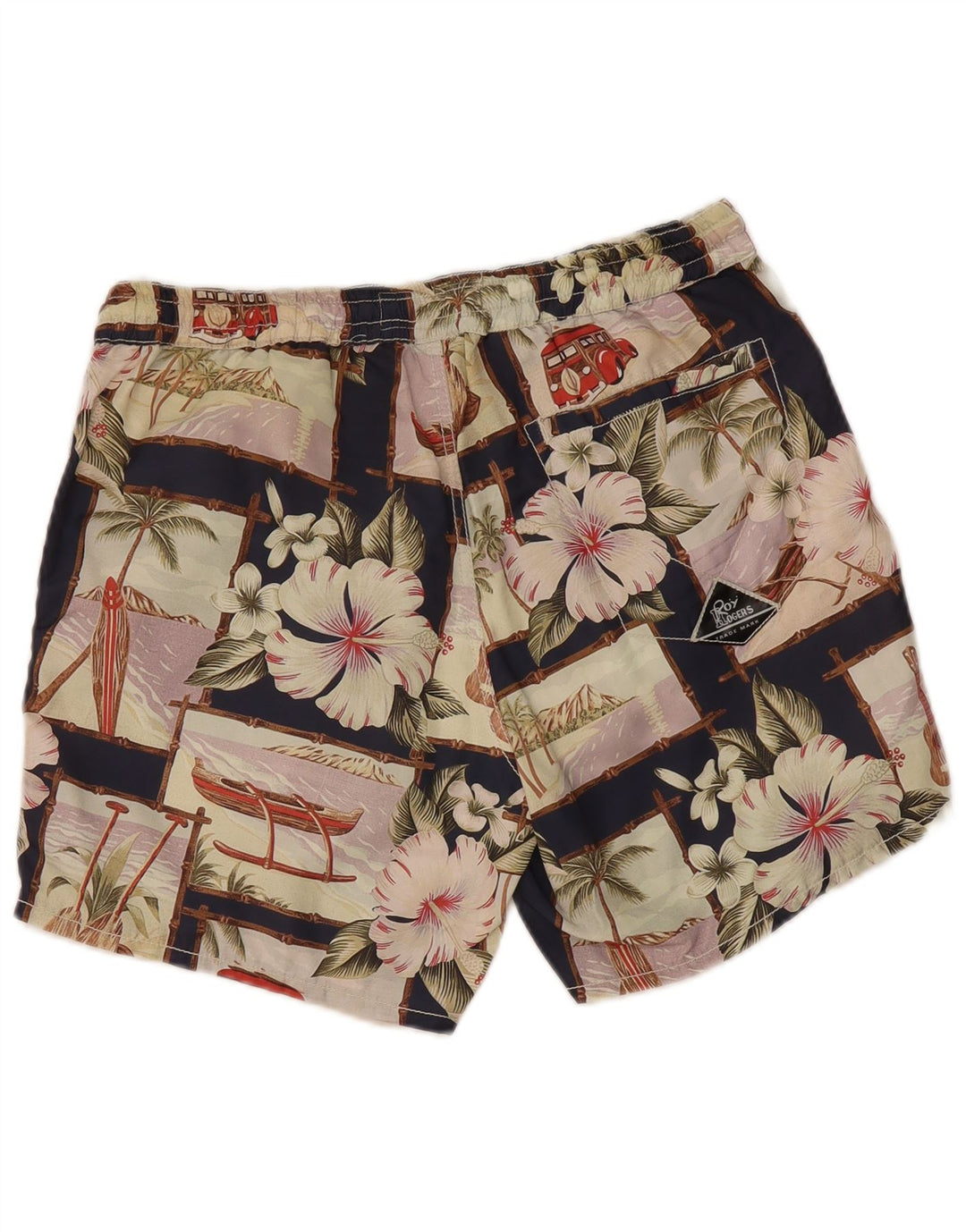 Roy Rogers Hawaii-Badeshorts für Herren, mittelgroß, mehrfarbig, Patchwork