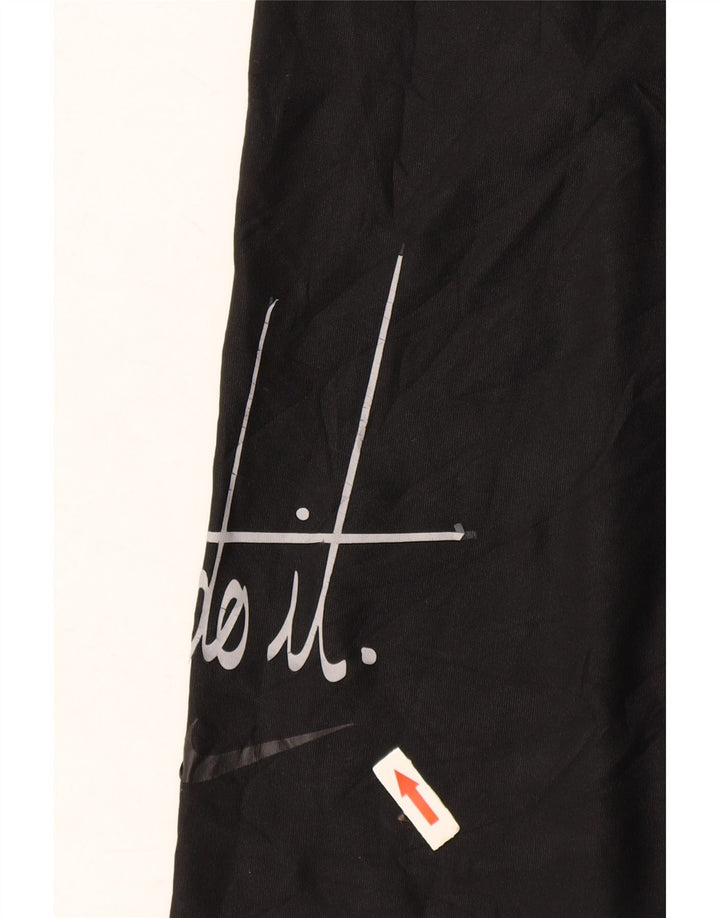 NIKE Womens Dri Fit Graphic Capri Leggings UK 18 XL Schwarz Polyester