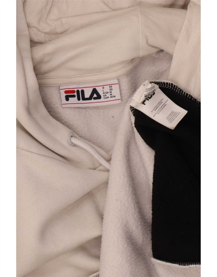 Fila Herren-Kapuzenpullover aus mittelweißer Colourblock-Baumwolle