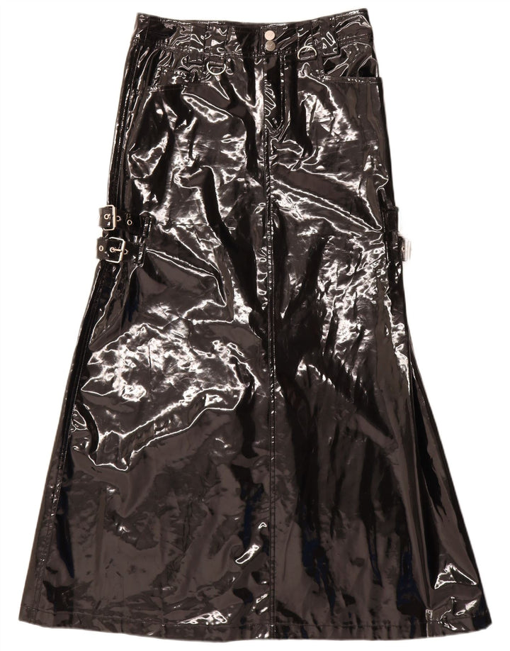 QUEEN OF DARKNESS Damen Maxi-A-Linien-Rock, Größe S, W28, Schwarz, Gothic