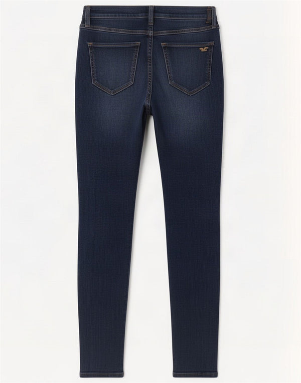 Hollister Damen Legging High Waist Jeans US 5 Small W27 L26 Blaue Baumwolle
