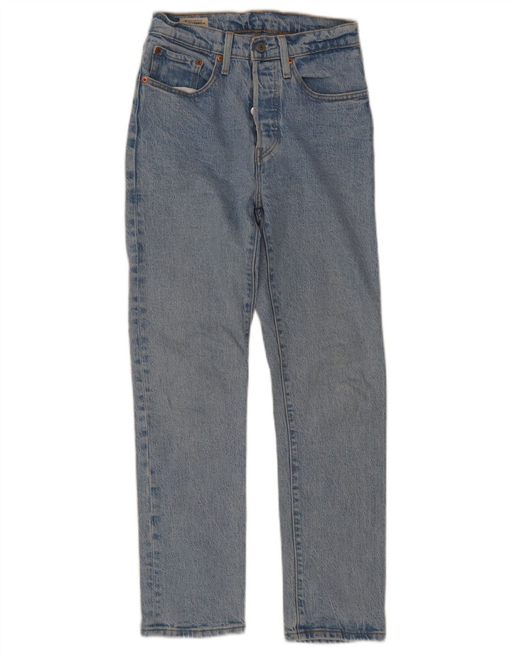 Levi's Damen 501 Straight Jeans W26 L28 Blau