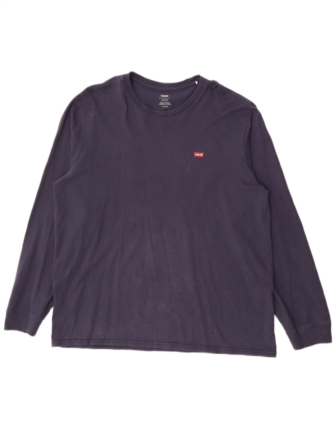Levi's Herren-Oberteil mit Standard-Passform, langärmelig, XL, Marineblau, Baumwolle