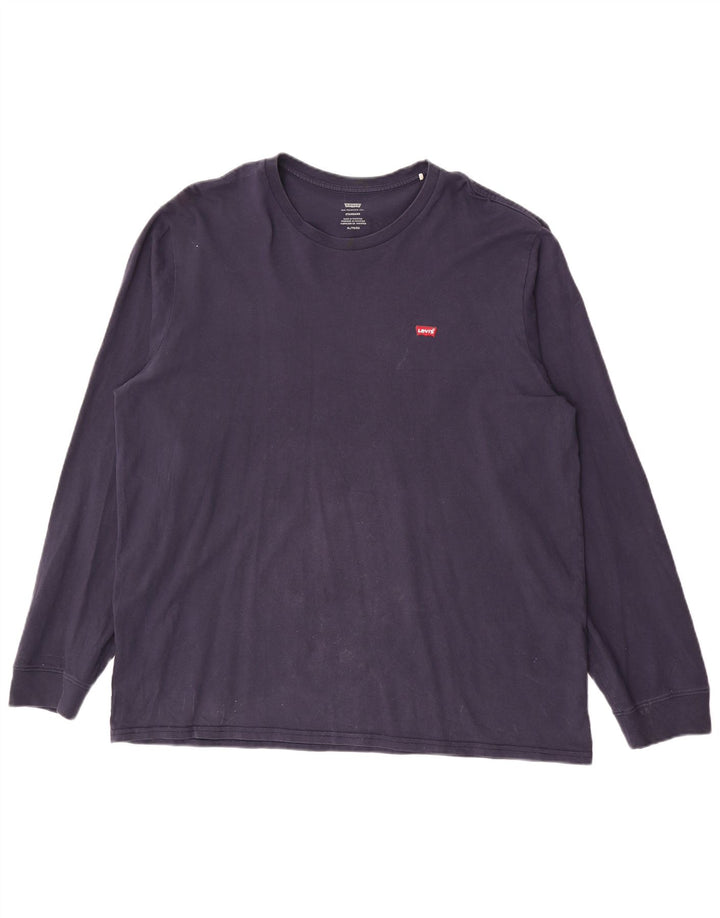 Levi's Herren-Oberteil mit Standard-Passform, langärmelig, XL, Marineblau, Baumwolle