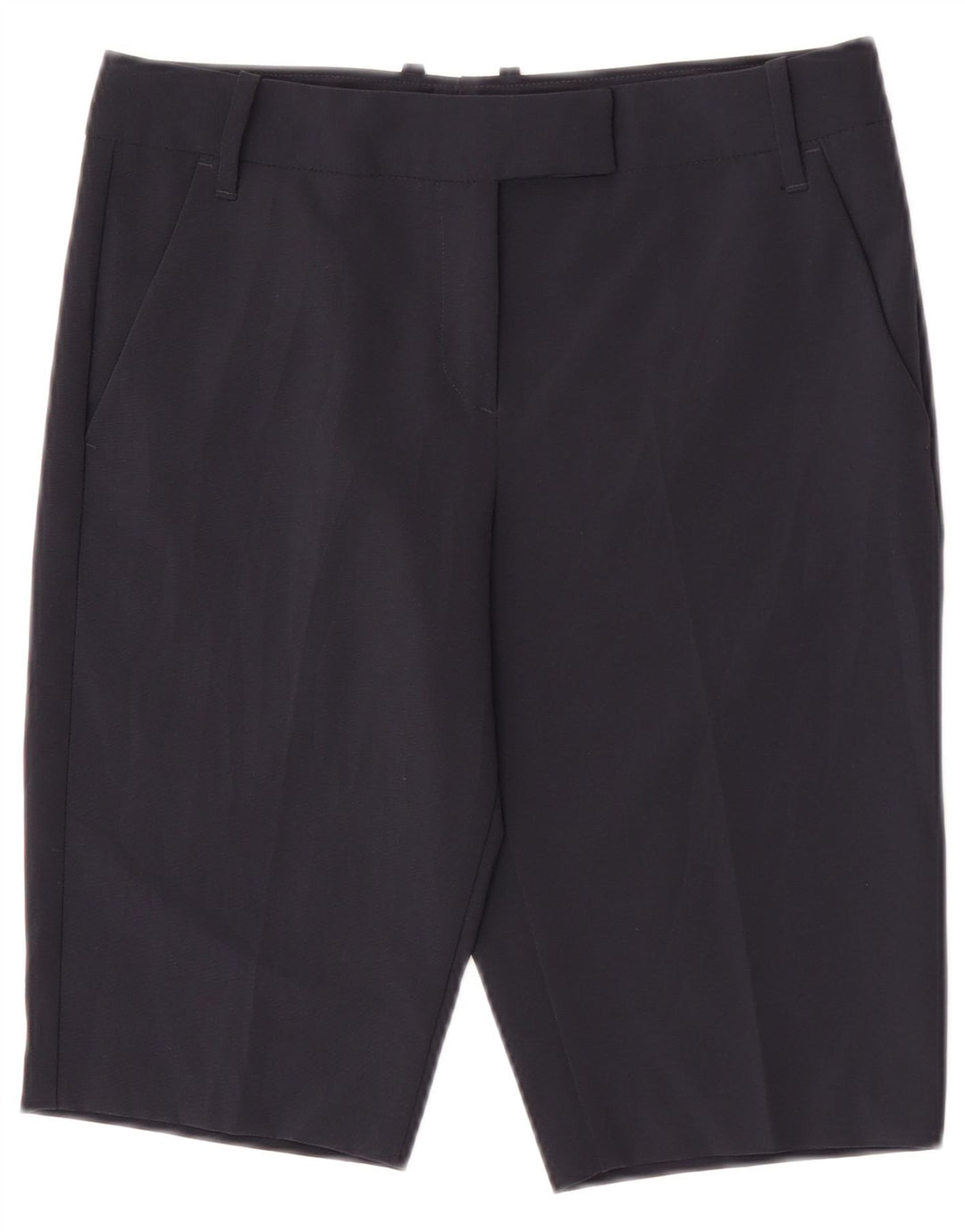 Benetton Damen Chinoshorts IT 40 Small W28 Marineblau Polyester