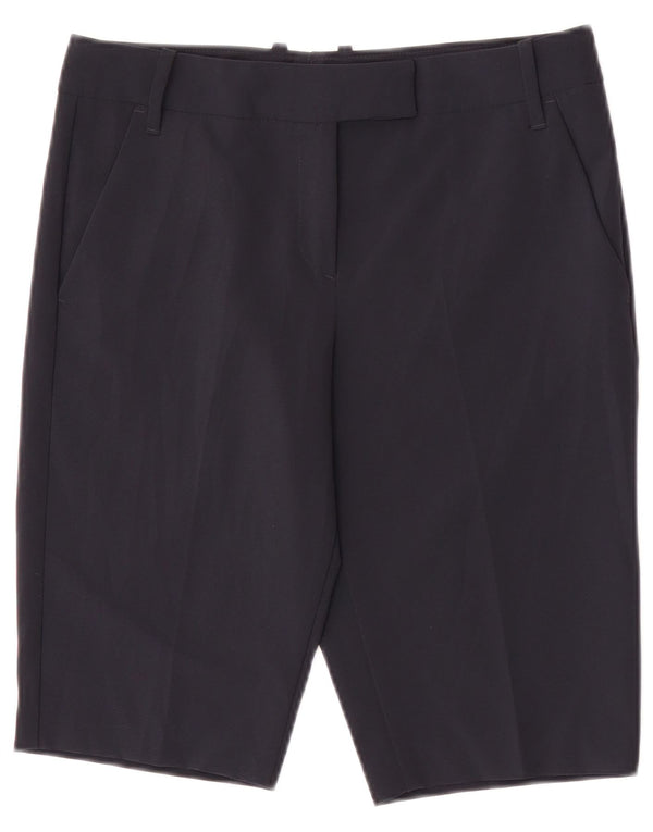 Benetton Damen Chinoshorts IT 40 Small W28 Marineblau Polyester