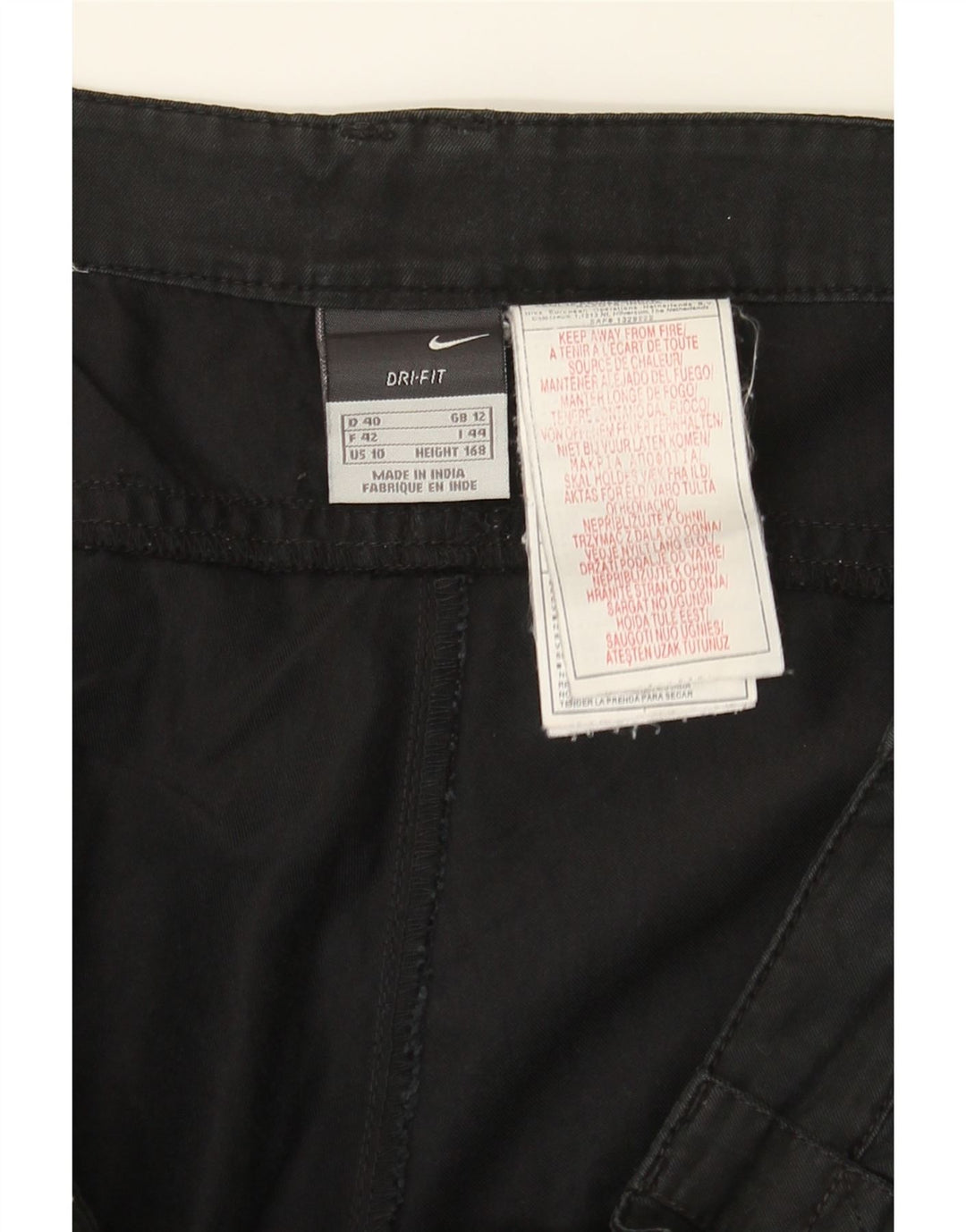 NIKE Womens Dri Fit Bermuda Shorts UK 12 Medium W28 Black Cotton Vintage Nike and Second-Hand Nike from Messina Hembry 