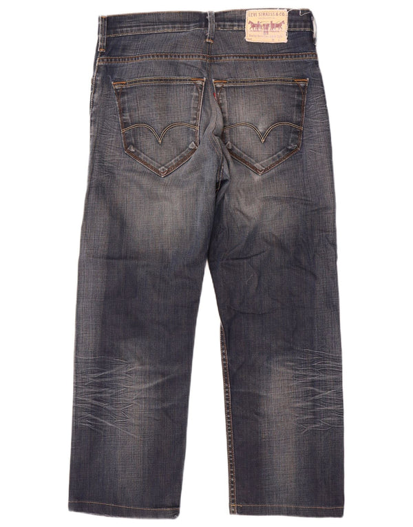 Levi's Mens Straight Jeans W34 L29 Blue Cotton