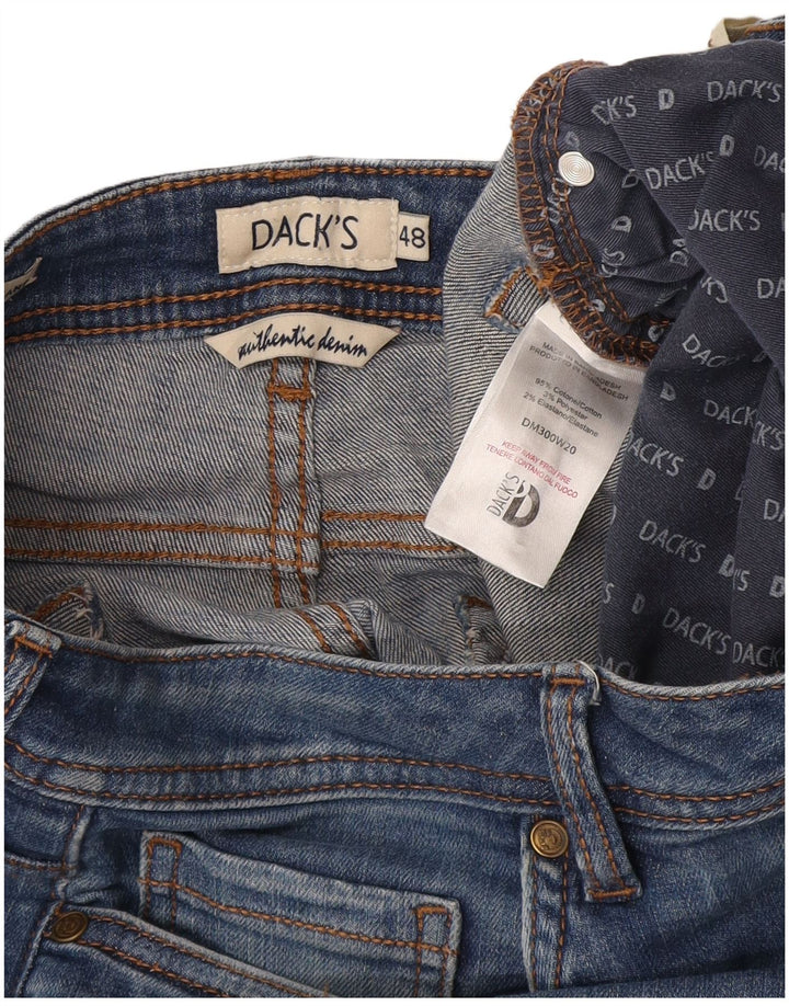 Dack's Damen Crop Slim Jeans IT 48 XL W32 L26 Blaue Baumwolle