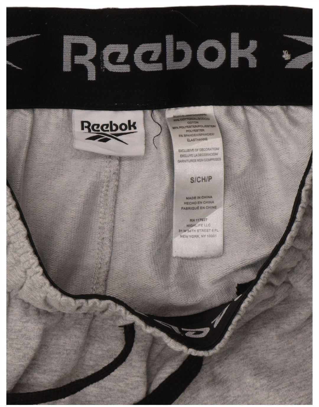 Reebok Herren-Trainingshose, Jogginghose, Größe S, Grau, Baumwolle
