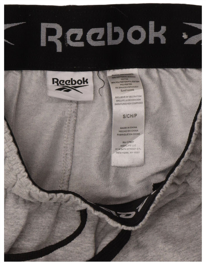 Reebok Herren-Trainingshose, Jogginghose, Größe S, Grau, Baumwolle