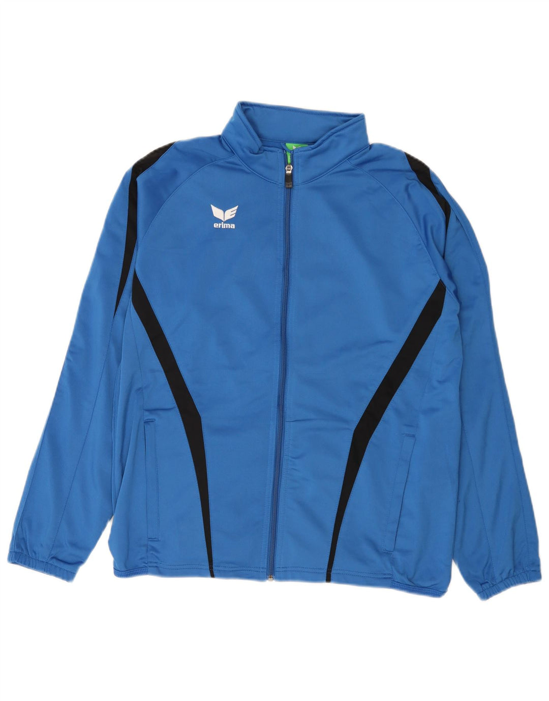 Erima Herren-Trainingsanzugoberteil, UK 40/42, mittelblaues Colourblock-Polyester