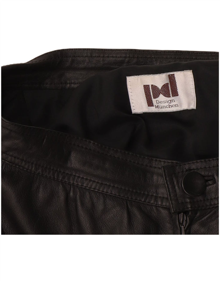Vintage Damen Lederrock W28 Medium Schwarz