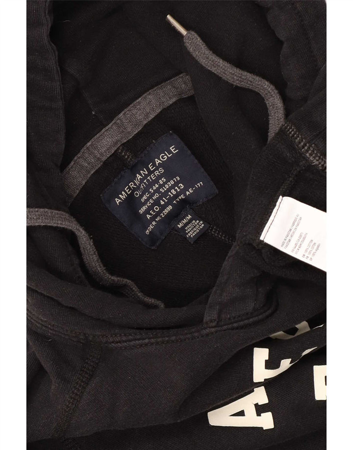 American Eagle Herren-Kapuzenpullover mit Grafik, mittelschwarz, Baumwolle