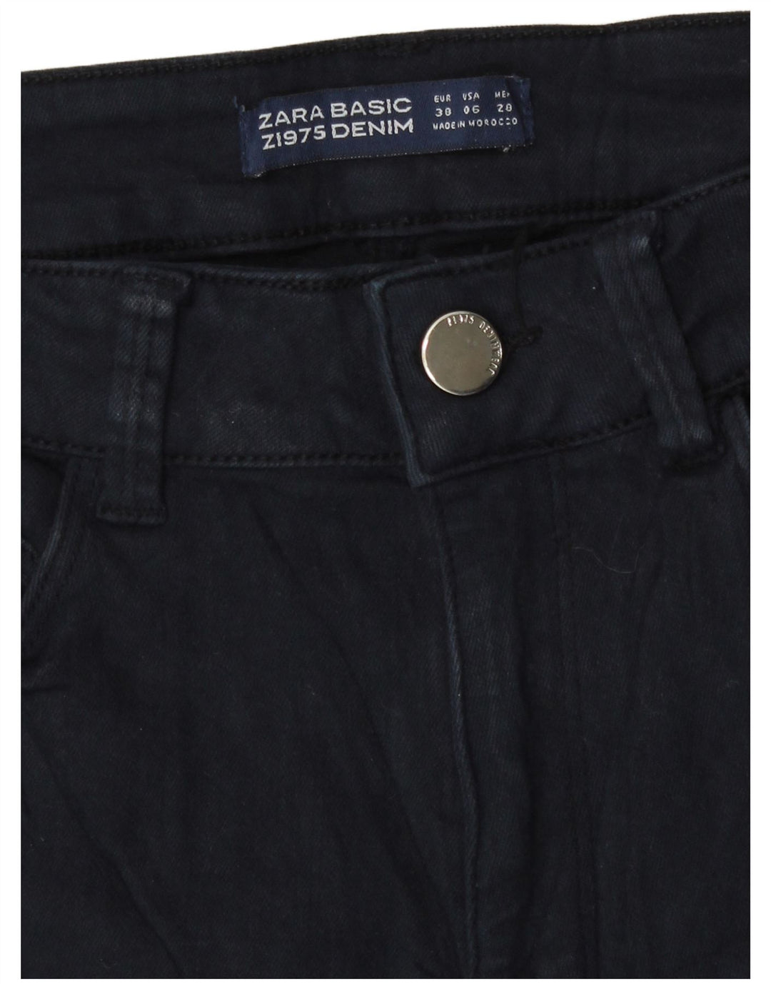 Zara Damen Slim Jeans EU 38 Small W28 L28 Marineblau