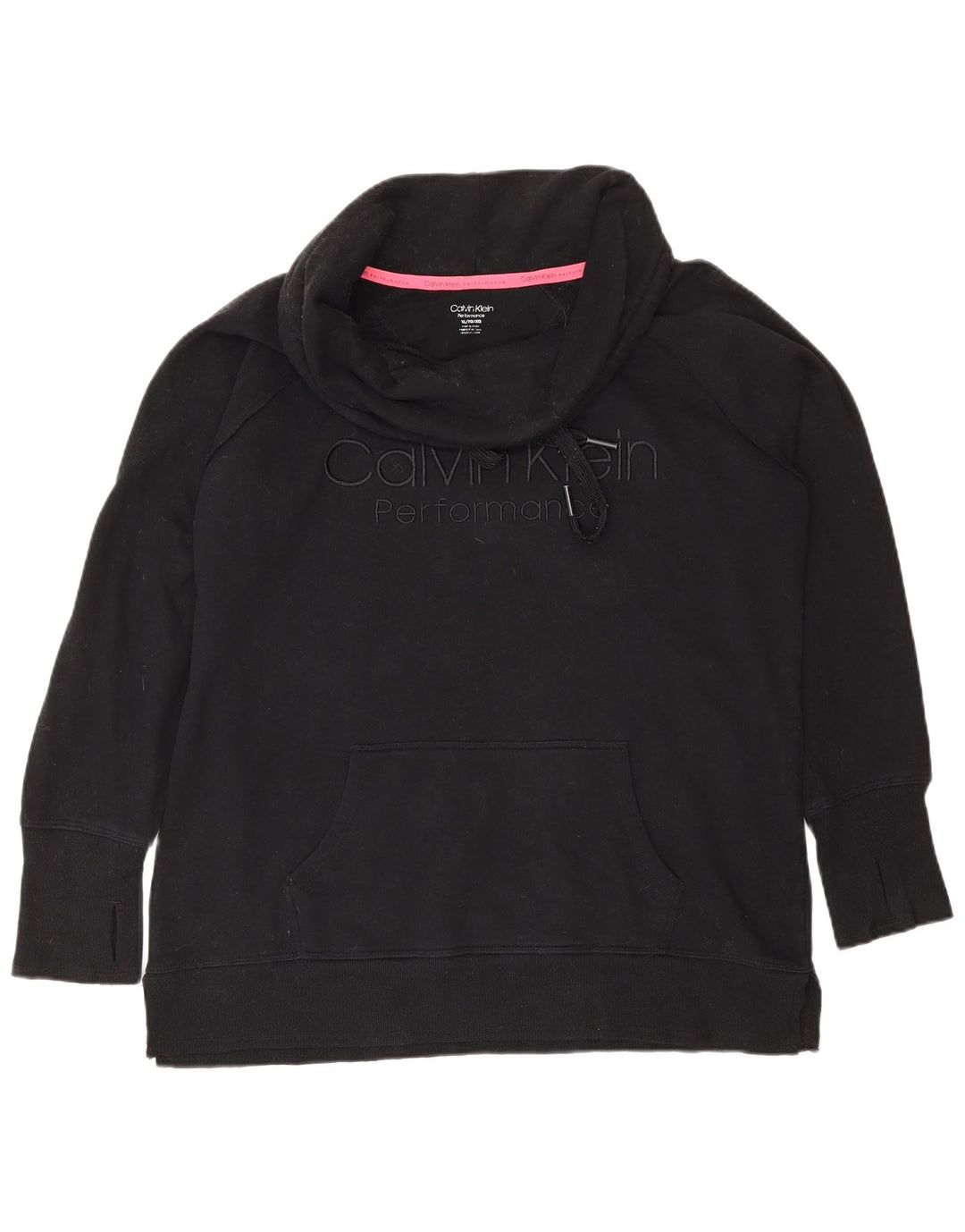 Calvin Klein Damen Performance Graphic Sweatshirt Pullover UK 18 XL Schwarz