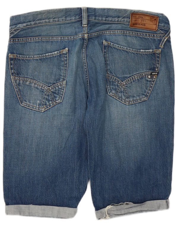 Gas Herren-Jeansshorts, Größe L, W34, Blau, Baumwolle