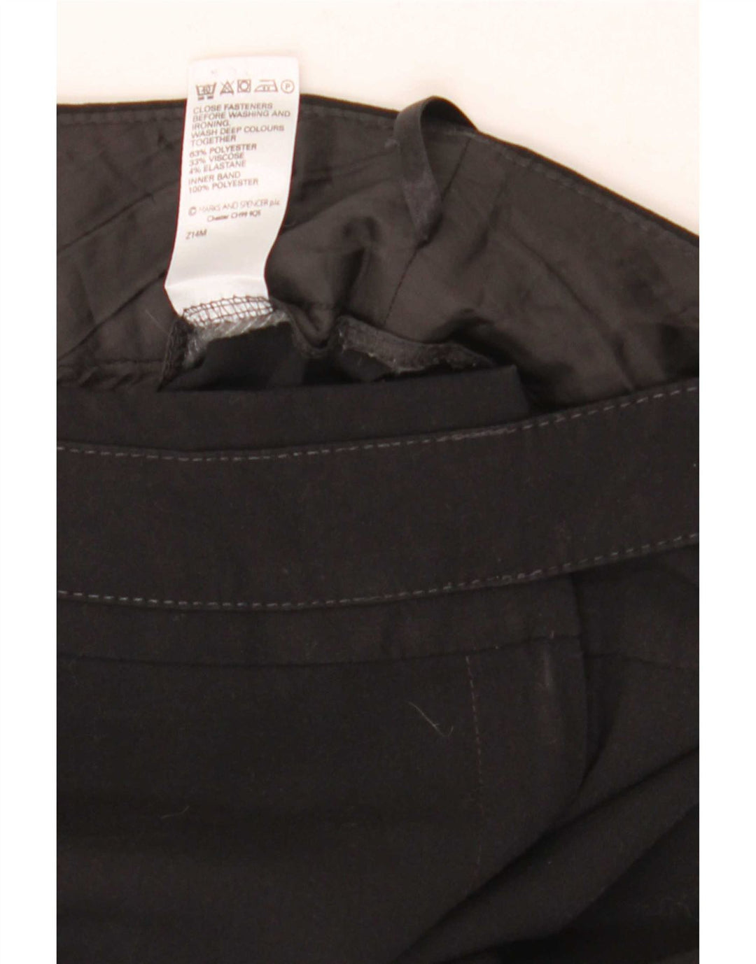 Marks & Spencer Damen Bootcut Freizeithose UK 10 Small W30 L32 Schwarz