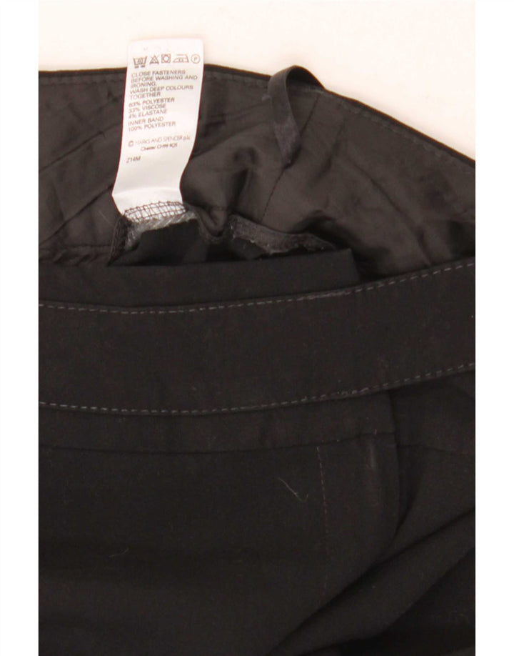 Marks & Spencer Damen Bootcut Freizeithose UK 10 Small W30 L32 Schwarz