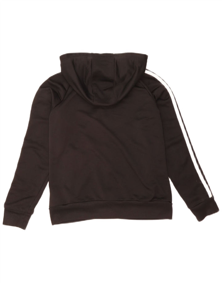 Adidas Damen Zip Hoodie Pullover Größe 16 Schwarz Polyester