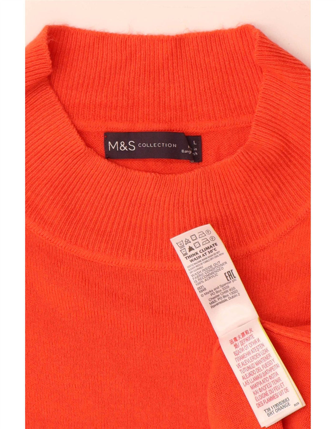 Marks & Spencer Rollkragenpullover für Damen, Gr. 16, Orange