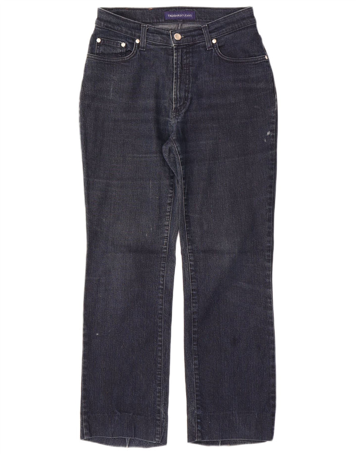TRUSSARDI Womens Straight Jeans W28 L28 Navy Blue Cotton