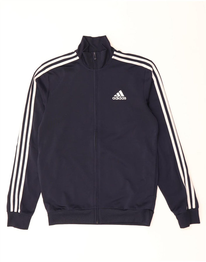 ADIDAS Herren-Trainingsanzug-Oberteil, Jacke, klein, marineblau, Polyester