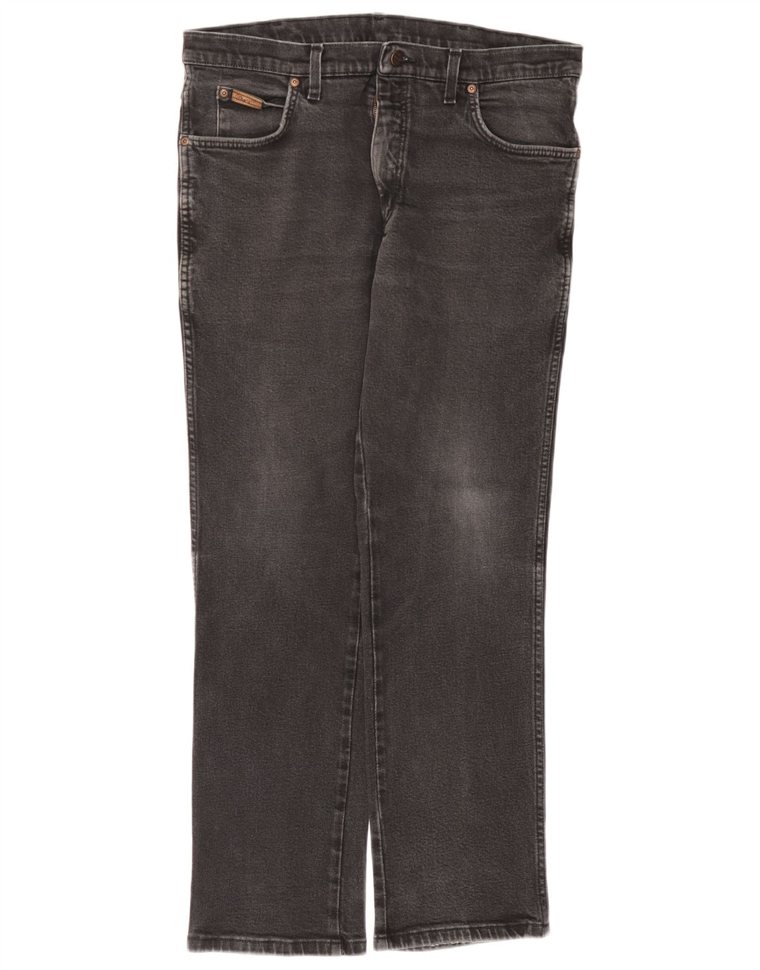Wrangler Herren Straight Jeans W36 L30 Graue Baumwolle
