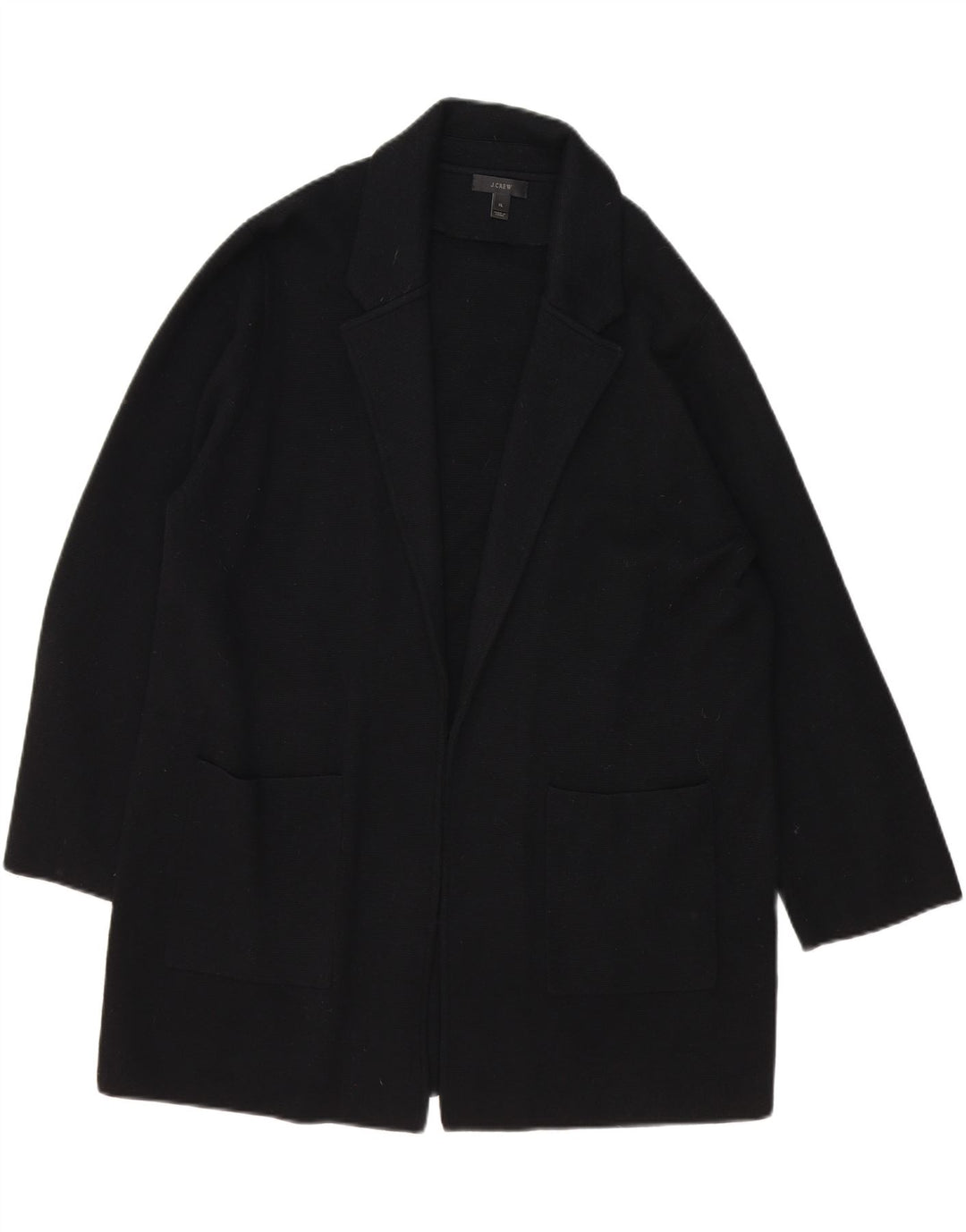 J. CREW Womens Open Overcoat UK 18 XL Black Cotton Vintage J. Crew and Second-Hand J. Crew from Messina Hembry 