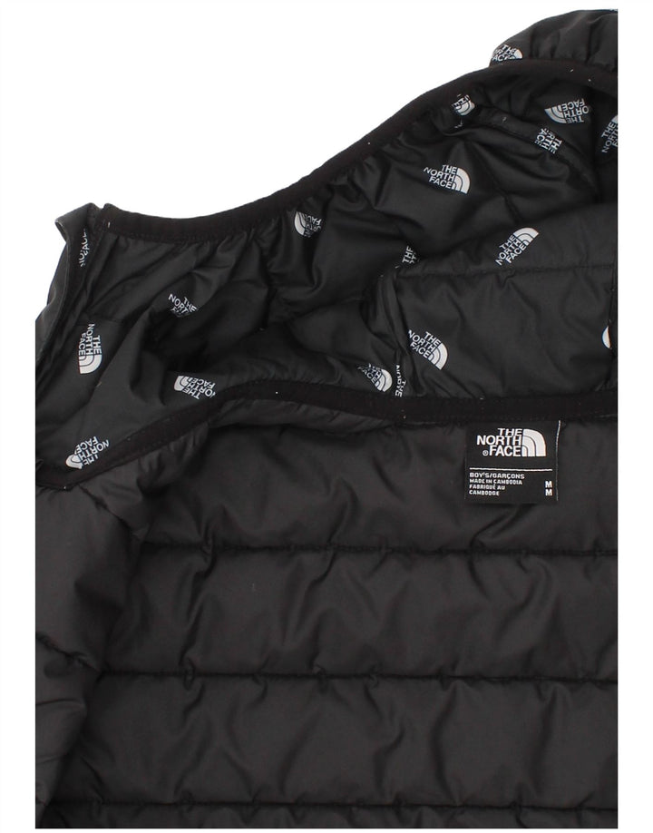 The North Face Wattierte Jacke mit grafischer Kapuze für Jungen, 9–10 Jahre, Mittelschwarz
