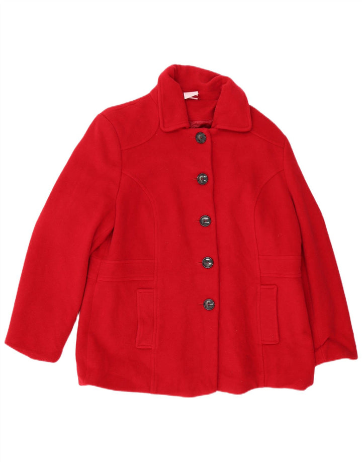 Vintage Damenjacke EU 46 XL Rote Wolle