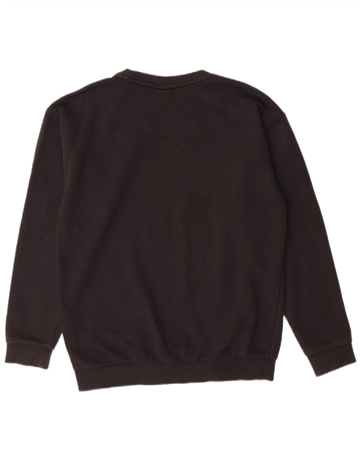 PUMA Damen Übergroßer Grafik-Sweatshirt-Pullover UK 10 Small Schwarz