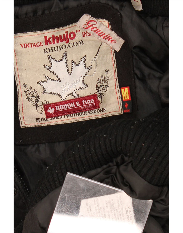 KHUJO Herren-Utility-Jacke mit Kapuze, UK 38, Mittelschwarz, Polyester