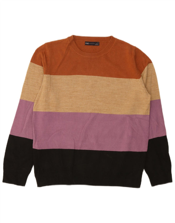 Marks & Spencer Damen-Pullover mit U-Boot-Ausschnitt, Gr. 12, mittelmehrfarbig