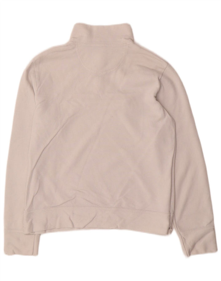 Champion Damen-Sweatshirt mit Reißverschluss am Hals, Gr. 10, Größe S, Weiß
