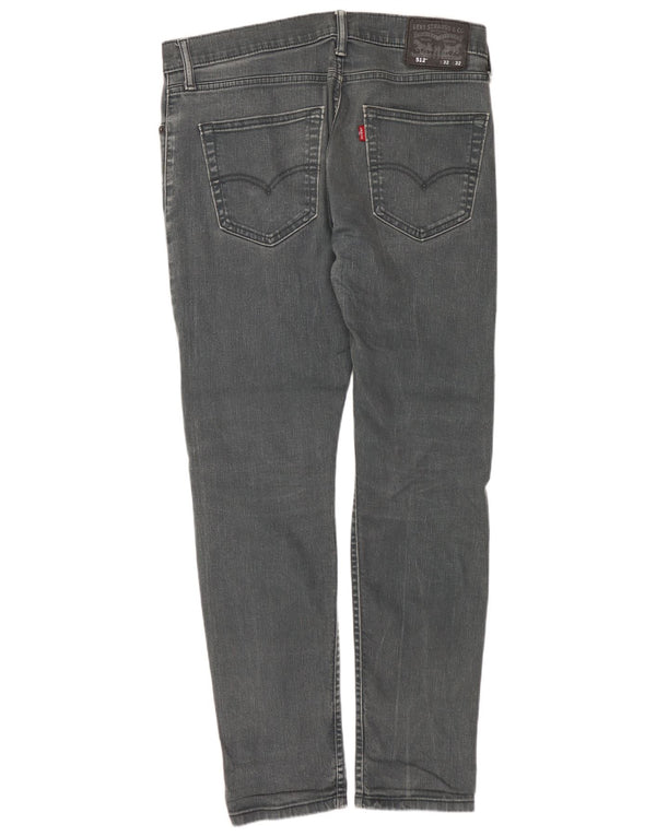 LEVI'S Herren 512 Slim Tapered Jeans W32 L32 Graue Baumwolle
